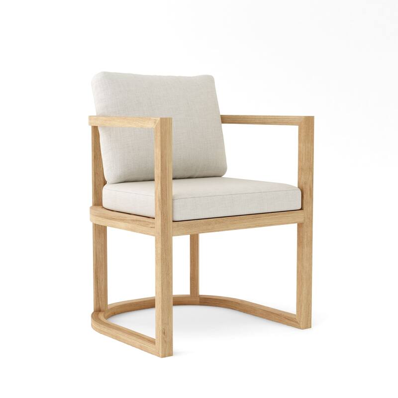 Junus Dining Armchair - Linen Natural