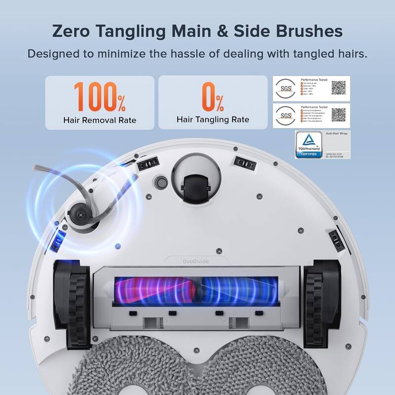 Roborock Qrevo Curv S5X Robot Vacuum Cleaner, Zero-Tangling Design,FlexiArm Side Brush & Mop,17000Pa Suction,Self-Washing&Drying