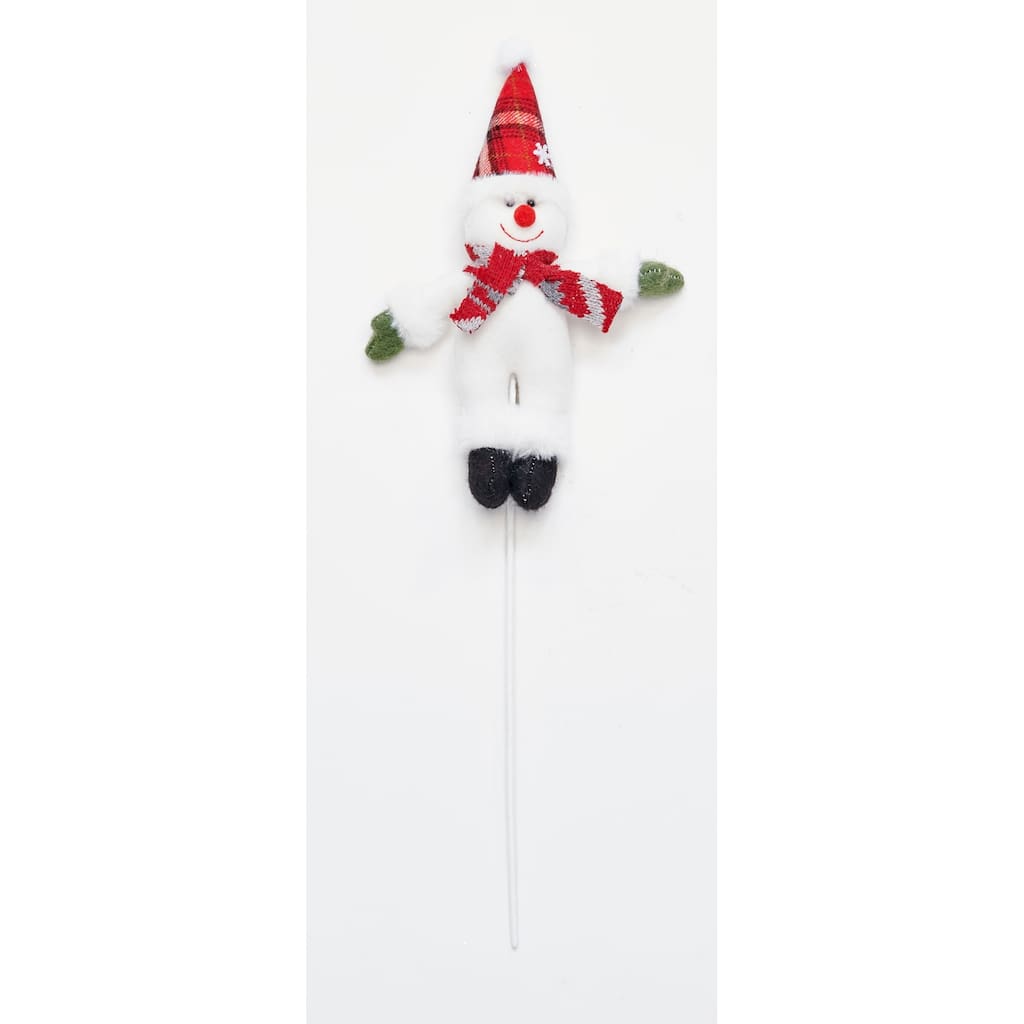 9" Christmas Snowman on 11" Pick, Set of 6 - 9