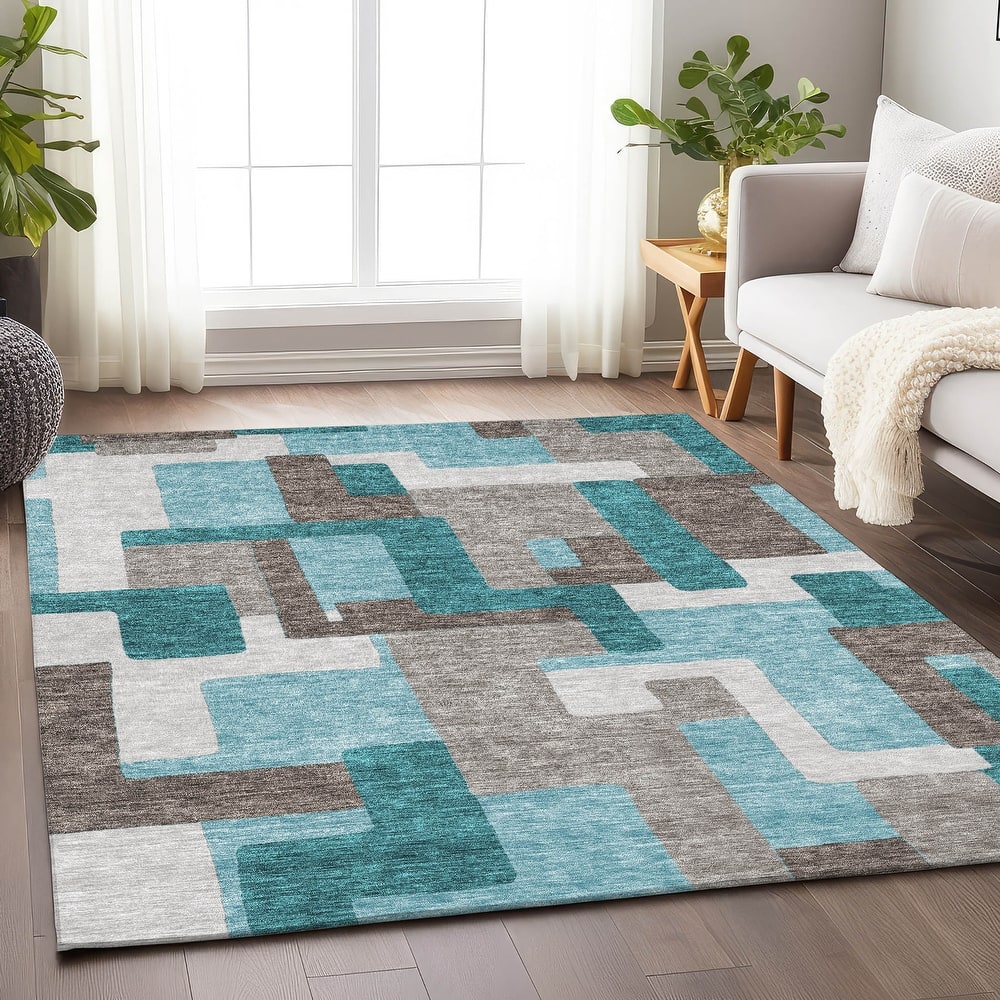 Premium Washable Super Soft Modern Geo Mayfield Rug