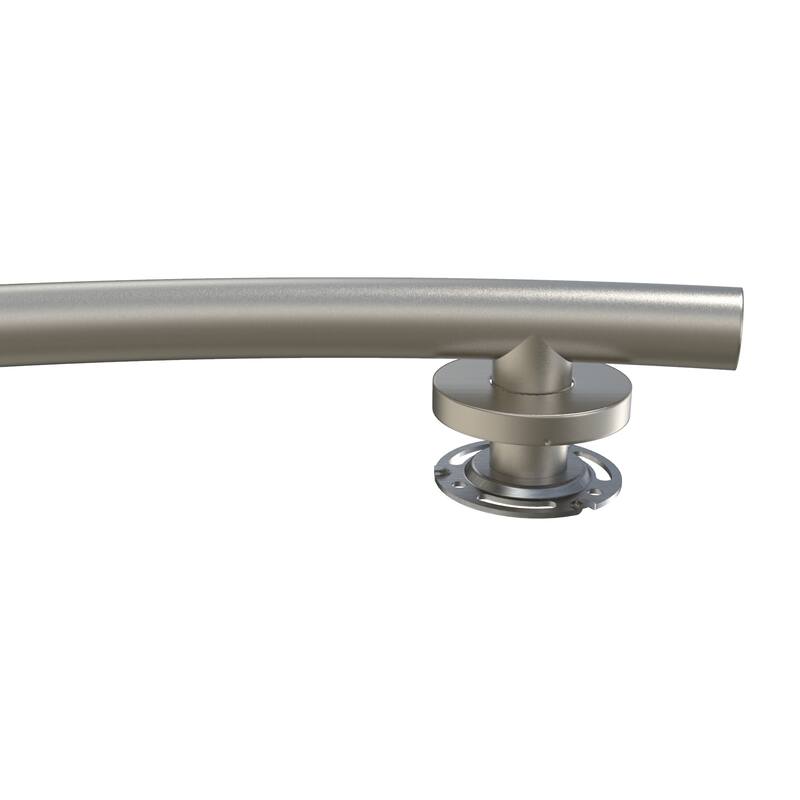 Keeney Wave Designer Grab Bar 1.25 Dia x 24 in., Brushed Nickel