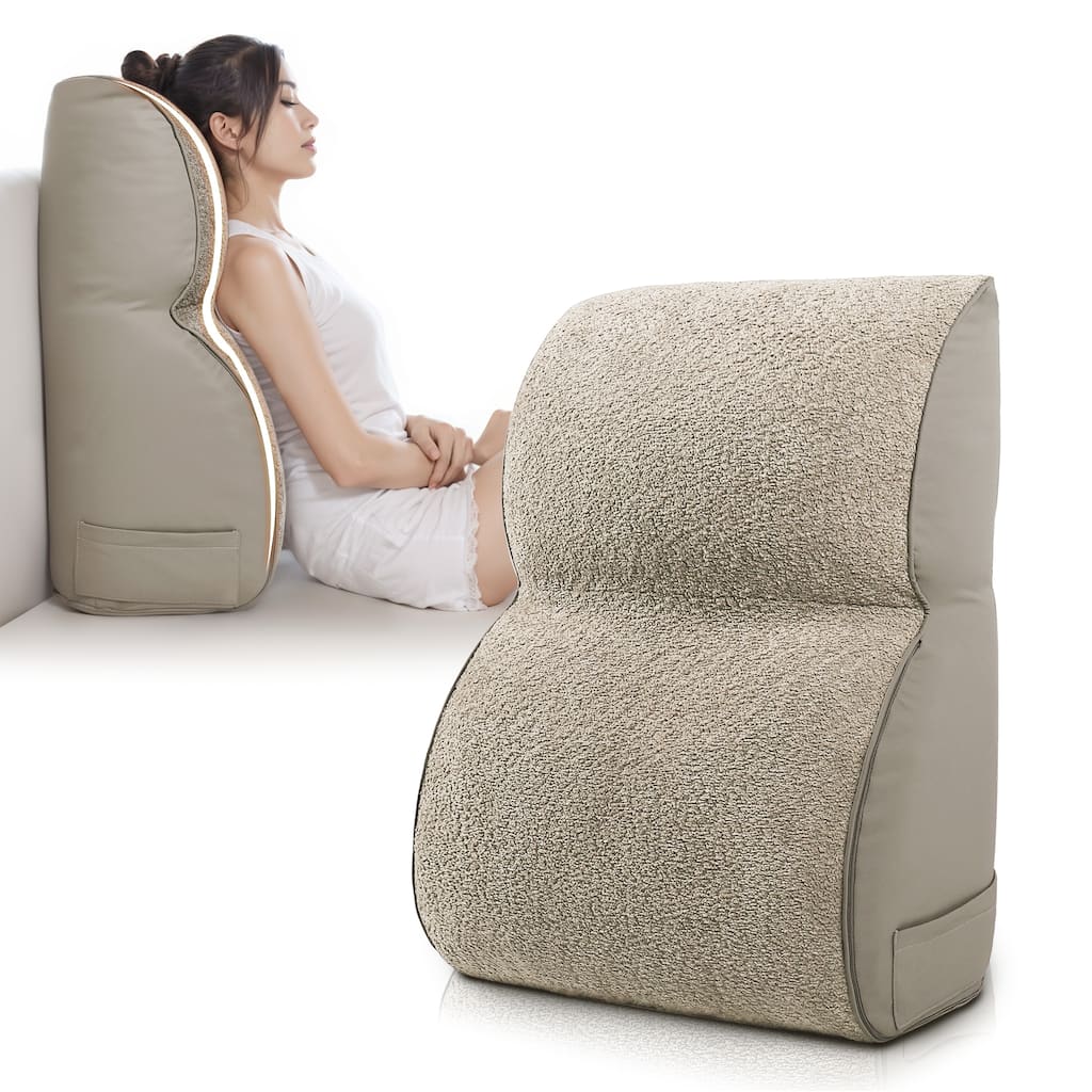 WOWMAX Ergonomic Bed Rest Reading Wedge Pillow for Back, Shoulder and Neck Support