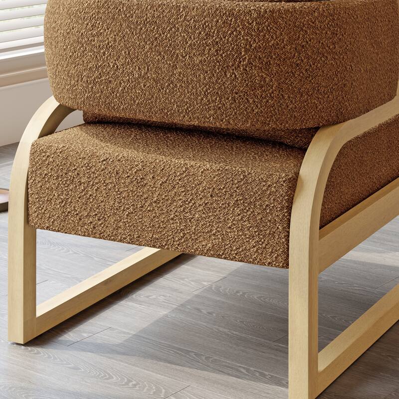 Corvus Danzig Teddy Fabric 1-Piece Accent Chair