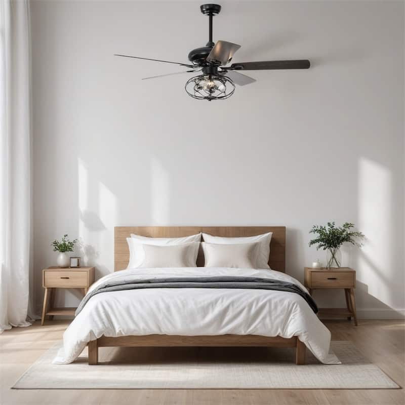 Low Profile Ceiling Fan Light with Remote and Reversible Motor