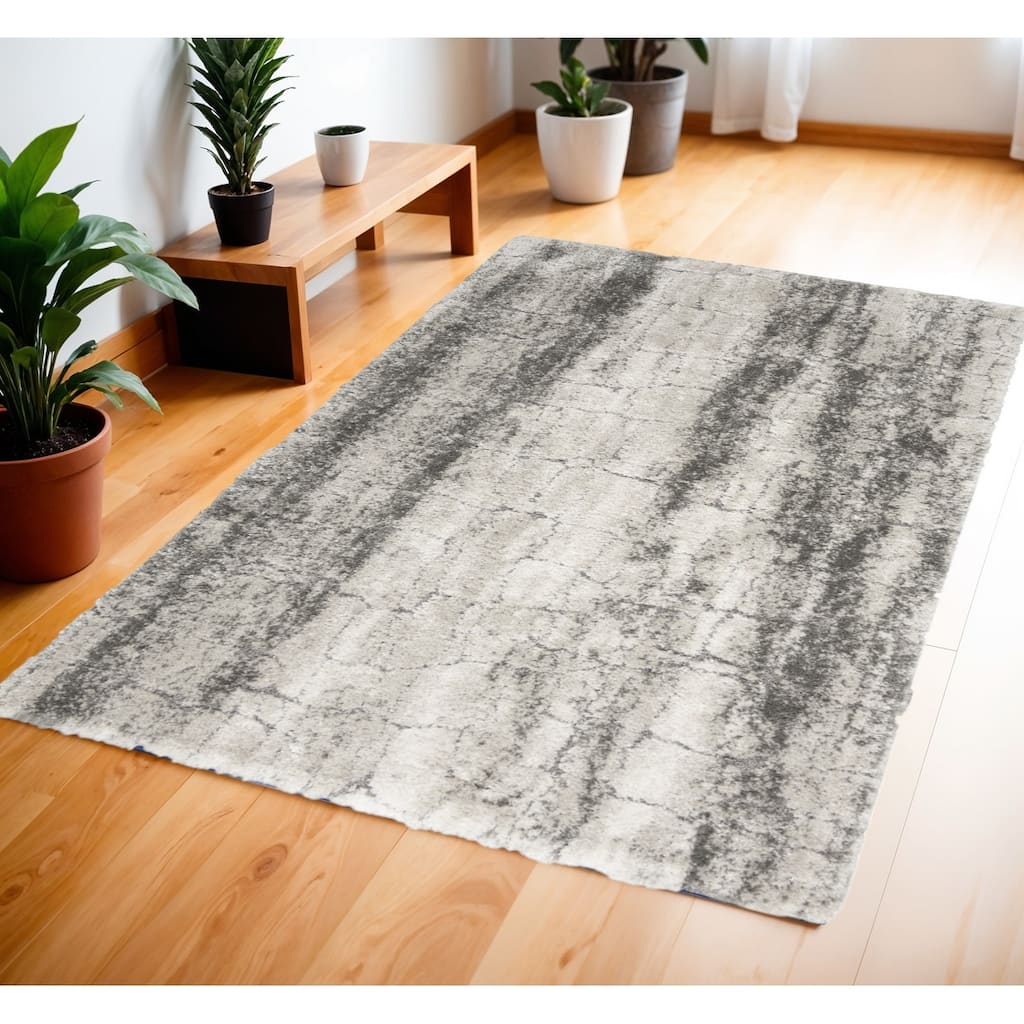 Power Loomed Abstract Modern Stain Resistant Soft Area Rug - 72' X '48' X '1.58