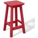 preview thumbnail 1 of 5, Laguna Hdpe All Weather Outdoor Patio 24" Square Counter Stool Red