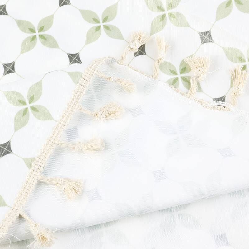 1 Pack Rectangle Tablecloth, Faux PU with Tassel Table Cover for Restaurant or Daily Gathering - Leaf - 55x71inch