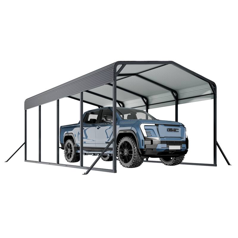 GDF Studio - Ironhaven Industrial 12 x 20 FT Metal Carport