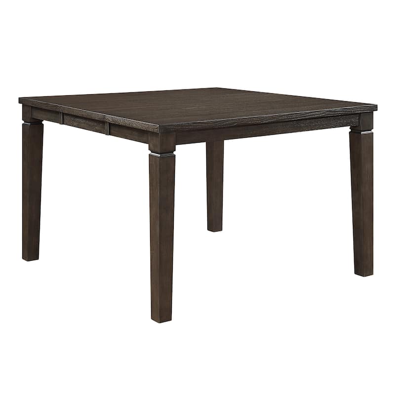 Dark Espresso Finish Counter Height Dining Furniture Set Extendable Table Upholstered Bench Chairs