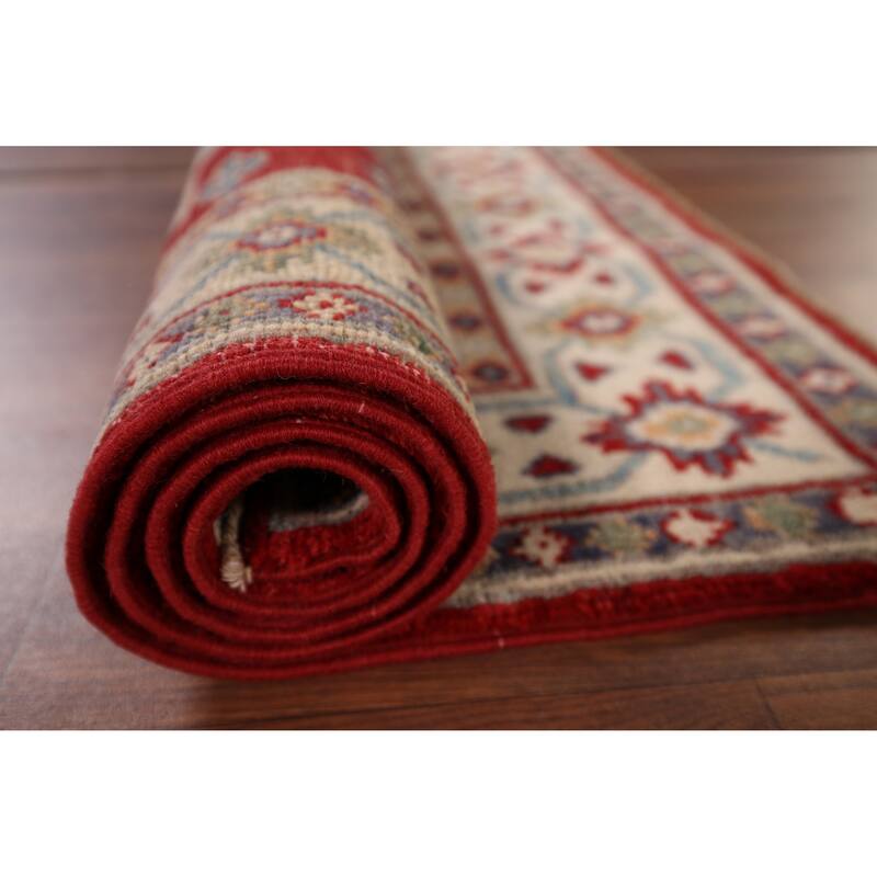 Red Kazak Accent Rug Hand-Knotted Wool Carpet - 2'6" x 3'10"