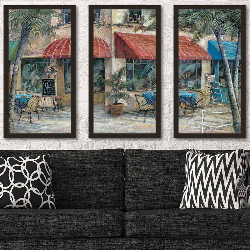 "Cafe of the Arts" by Ruane Manning 3 Piece Print on Acrylic