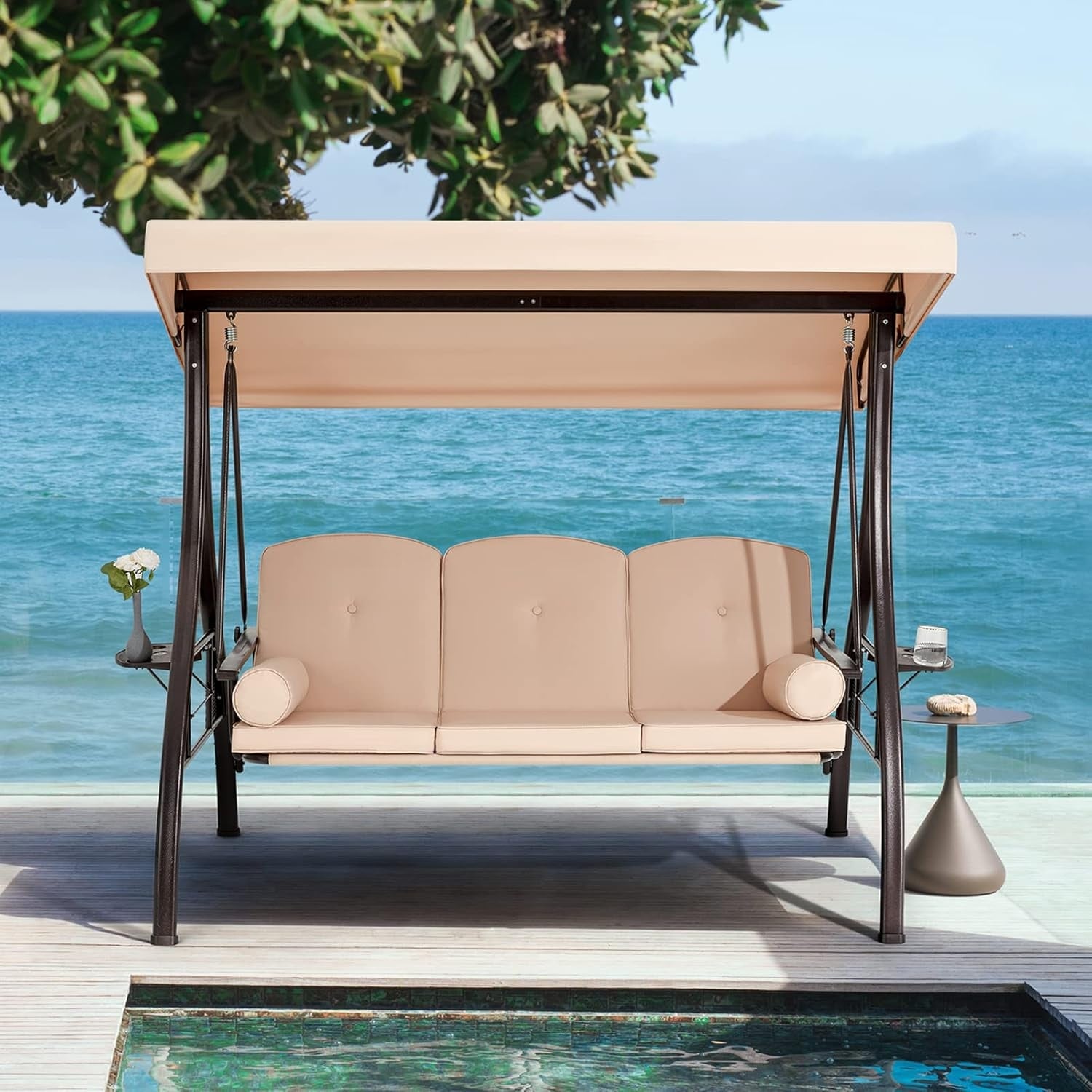 Garden swing cushions and canopies top