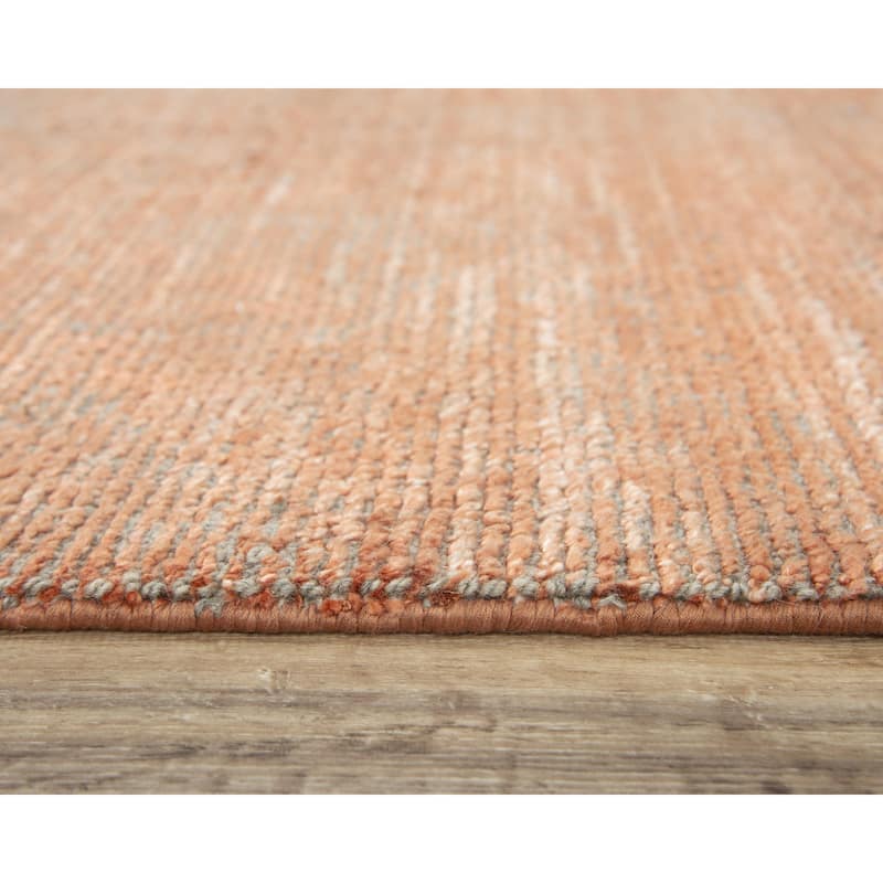 Alora Decor Demure Solid Terracotta Hand-tufted Wool Blend Rug