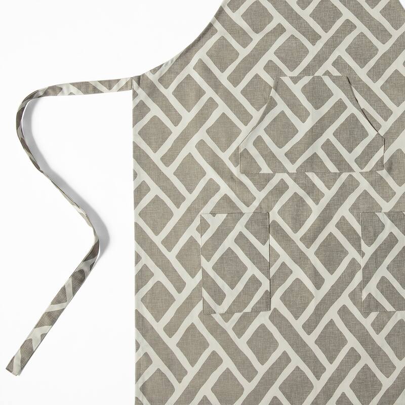 Exclusive Fabrics Martinique Printed Cotton Apron - 27 X 34