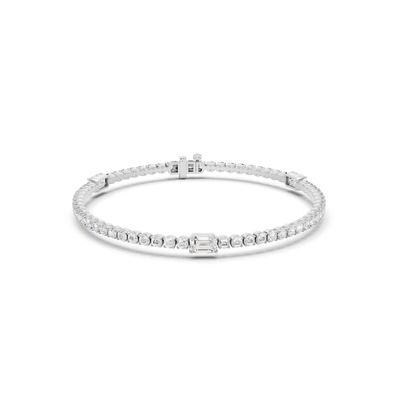 Auriya 14K Gold Lab Grown Fashion Bracelet 5 ct. tw. (F-G VS) - White