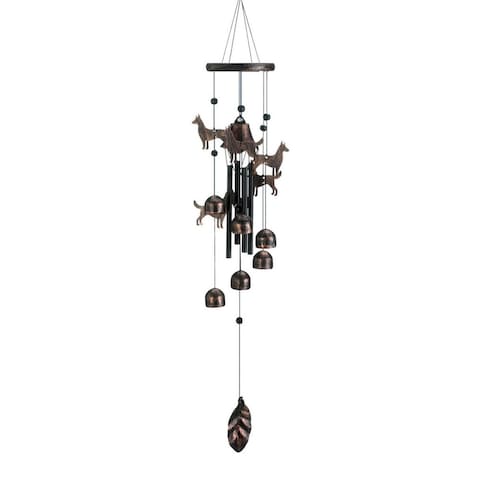 26 Inch Bronze Dogs Wind Chimes