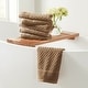 preview thumbnail 28 of 193, Linery & Co. Cotton Diamond Waffle Texture Bath Towels. Hand Towel (Pack of 6) - Mocha