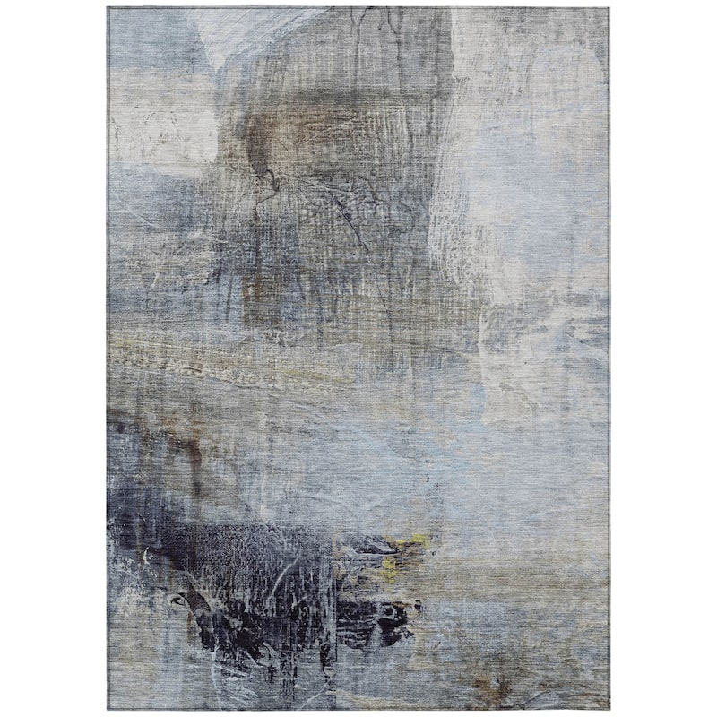 HomeRoots Abstract Transitional Rectangle Outdoor Rug