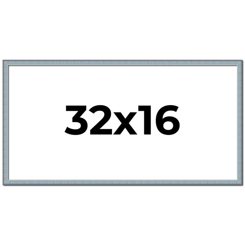 32x16 Frame Rustic Sky Blue Solid Wood Picture Frame | 0.75 Inch