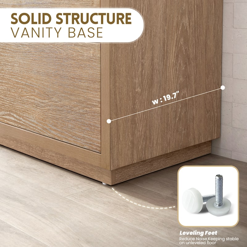 Huesca Double Bath Vanity with Composite Sink Top without Mirror