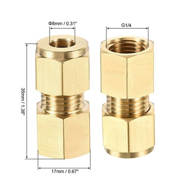 Compression Tube Fitting Female Thread Tube Straight Coupling Adapters ...