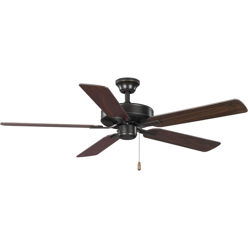 AirPro 52 in. Antique Bronze 5-Blade AC Motor Transitional Ceiling Fan - 52 in x 52 in x 12.6 in