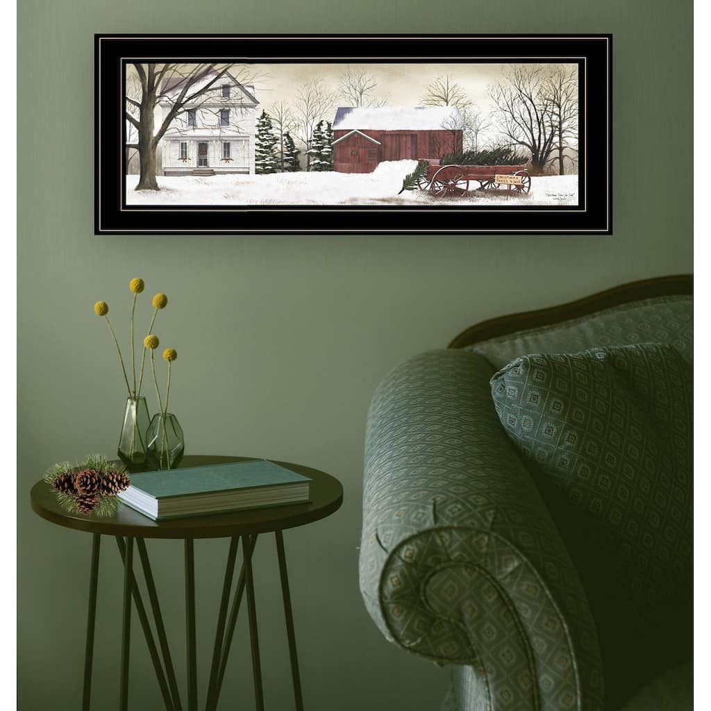 TrendyDecor4U Farmhouse "Christmas Trees for Sale" Framed Print Wall Art by Billy Jacobs