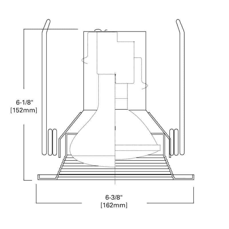 Halo 5001 5" Baffle Trim Ring Only - White Trim / Black Baffle