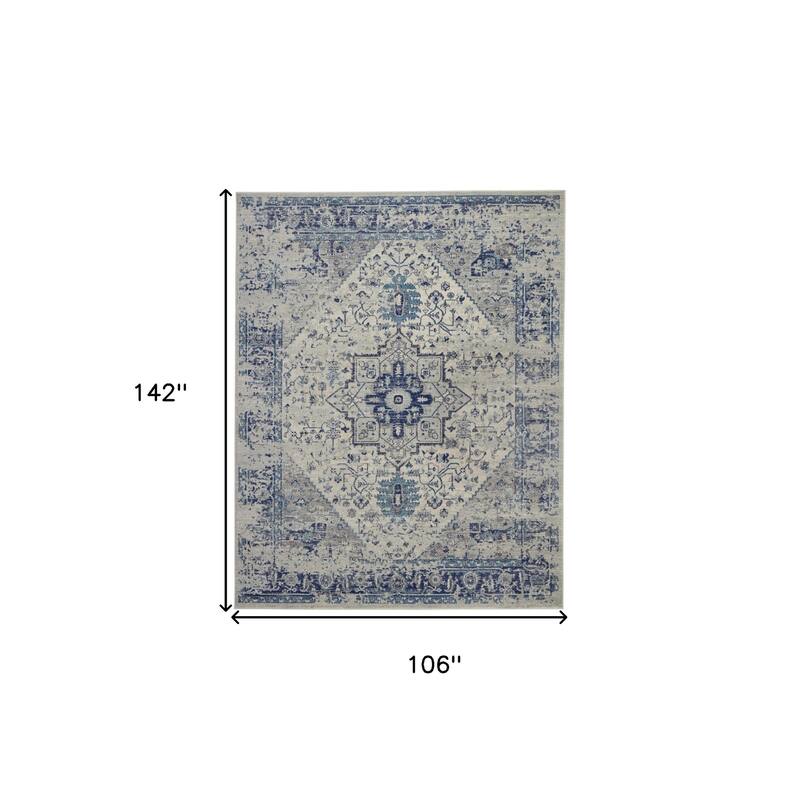 HomeRootsFloral Medallion Transitional Rectangle Area Rug - 142' X '106' X '0.5