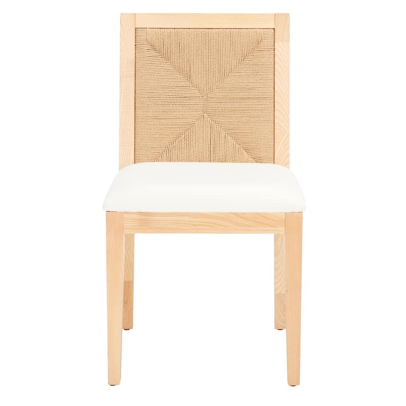 SAFAVIEH Couture Vardit Woven Dining Chair (Set of 2) - 18 In. W x 22 In. D x 34 In. H - 18"Wx22"Dx34"H