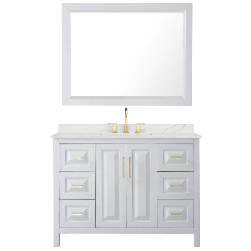 Wyndham Collection WCV252548S-QTZ-US3M46 Daria 48" Free Standing