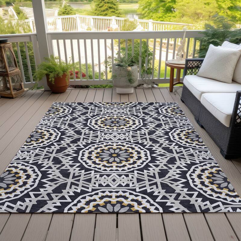Machine Washable Indoor/ Outdoor Chantille Moroccan Boho Rug