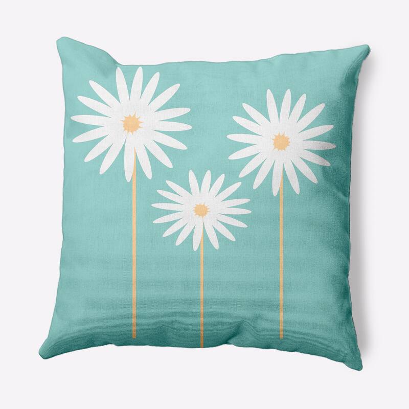 Floral Print Decorative Throw Pillow - Light Blue - 20" x 20"