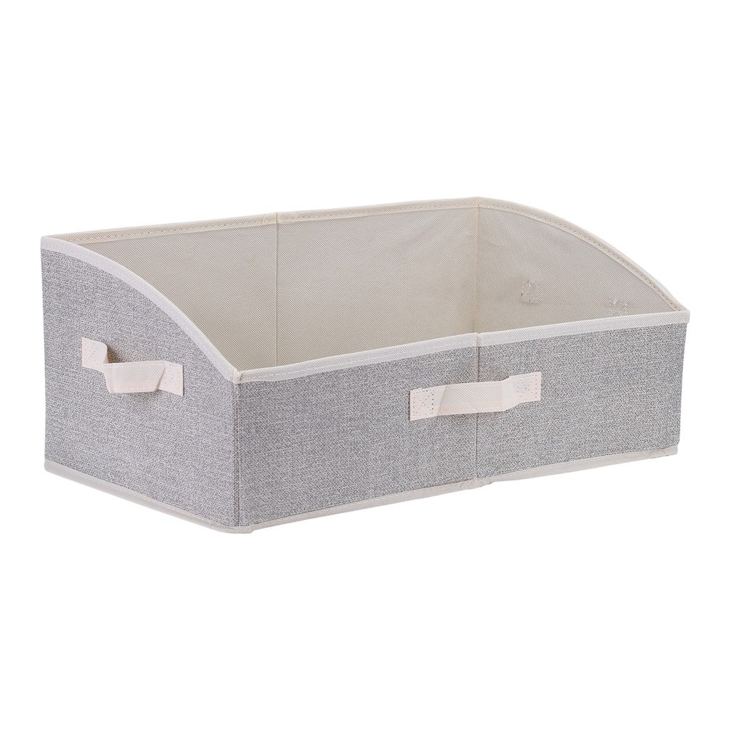 Storage Cube, Trapezoidal Storage Bin with Handles for Shelves Closet, 1 Pack Collapsible Storage Basket for Organizing Clothes