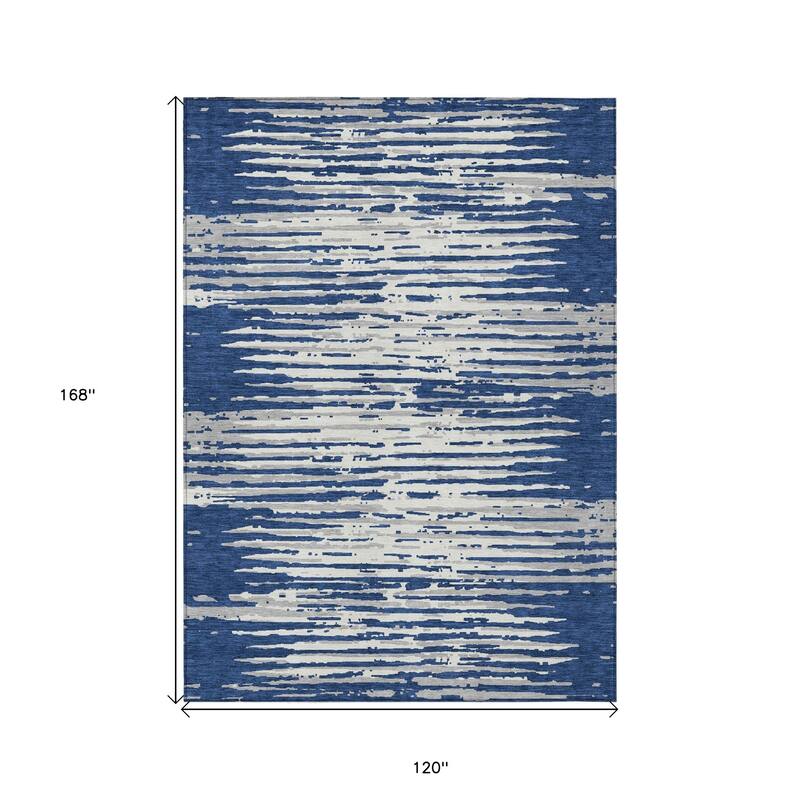 HomeRoots Striped Transitional Rectangle Outdoor Rug