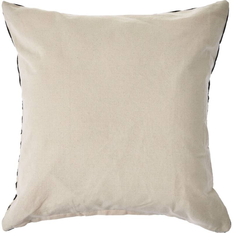 20" Black and White Chevron Square Throw Pillow