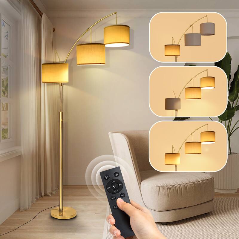 80" Tree Floor Lamp with Remote Control and Dimmable 3 Color Tempetures