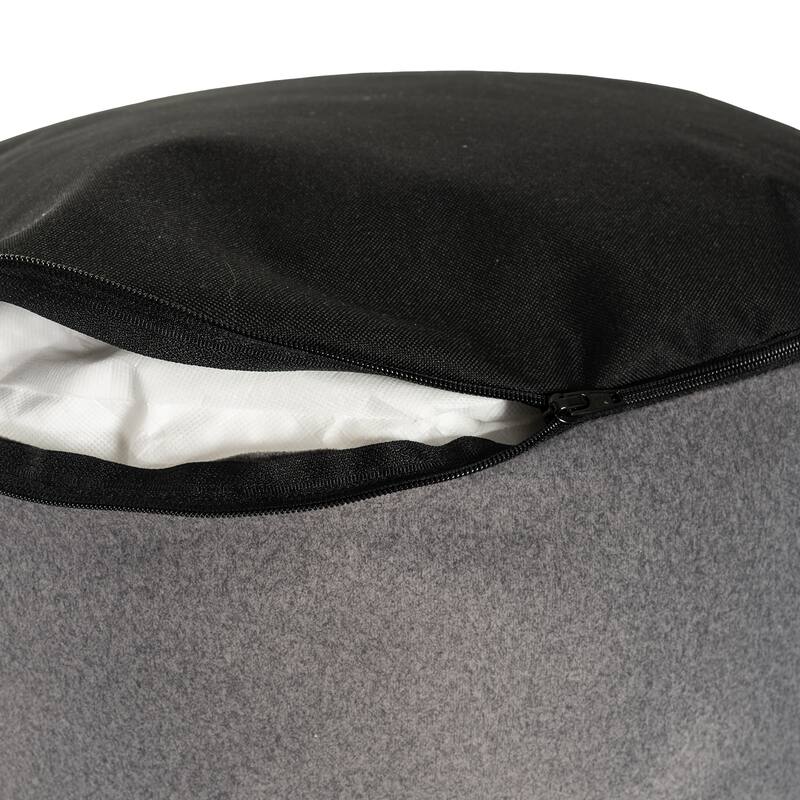 Qiviut Gray Foot Pouf