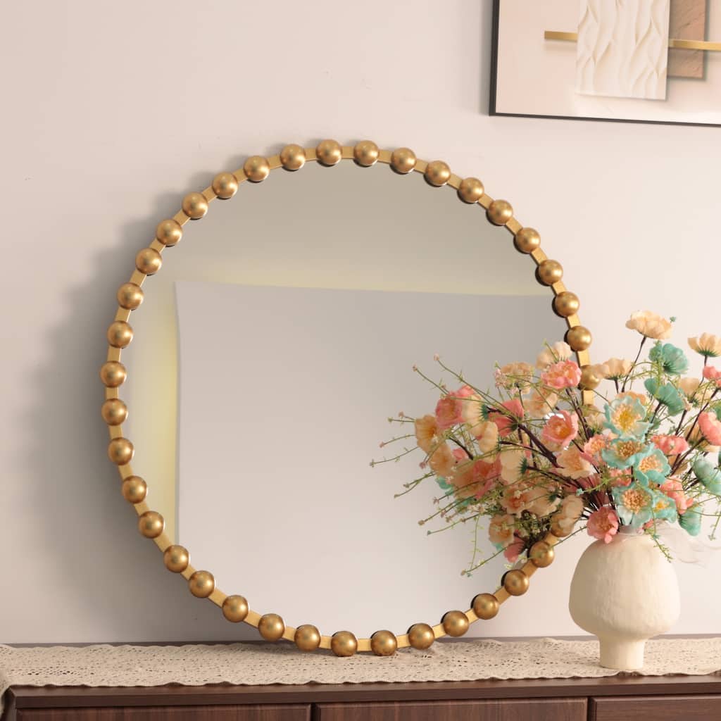 Iron Bead Wall Mirror to Enhance the Overall Otyle