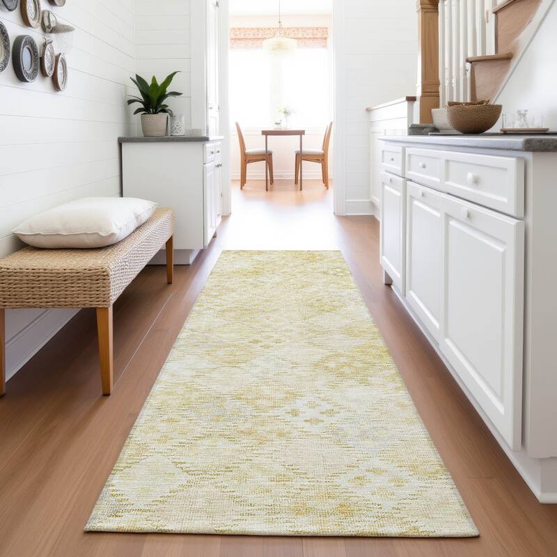 Premium Washable Super Soft Global Boho Mayfield Rug - Linen - 2'3" x 7'6"