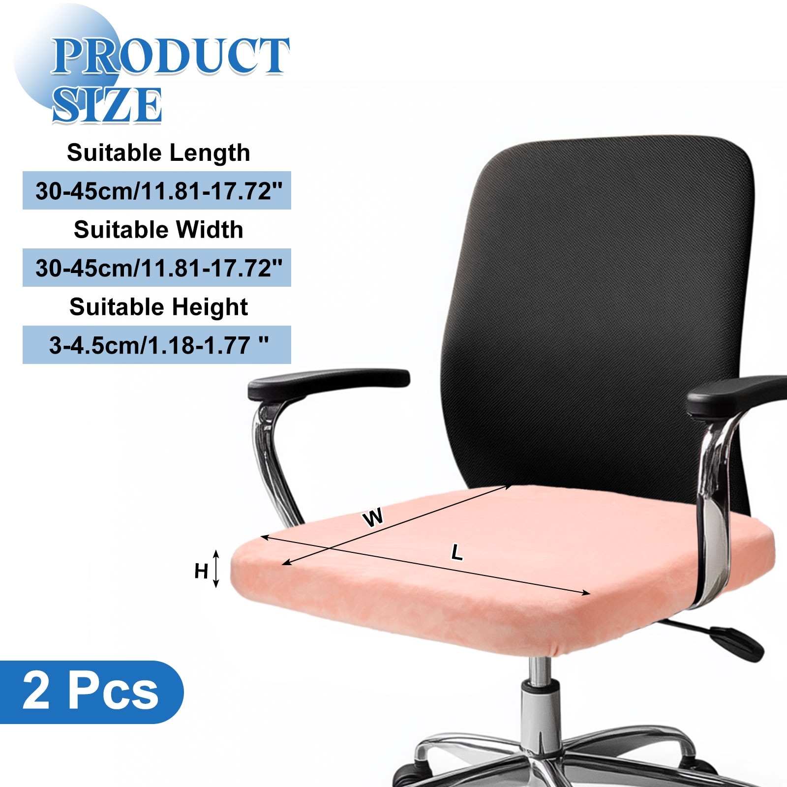 Office Chair Cover, Stretchable Soft Rotating Chair Slipcover Washable Desk Computer Seat Cover Protector for Office