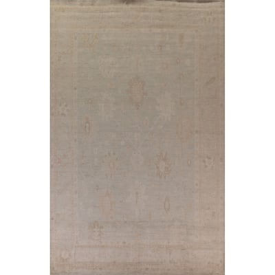 Oushak Turkish Large Area Rug Hand-knotted Wool Carpet - 9'9" x 13'8"