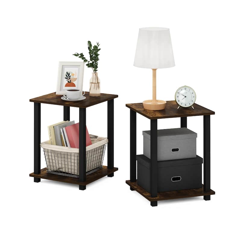 Furinno Simplistic End Table, Set of Two,