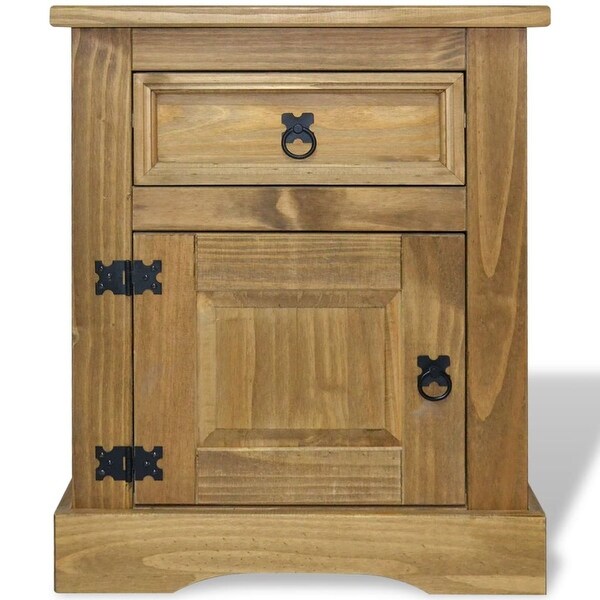 Corona Waxed Mexican Pine Bedside Cabinet Lamp Table 3 Drawers Chest Sfhs Org