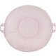 preview thumbnail 11 of 13, Serenity Light Gray Floor Cushion Pink & White