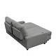 preview thumbnail 6 of 6, 74'' Wide Upholstered Chaise Lounge Loveseat with Adjustable Backrest