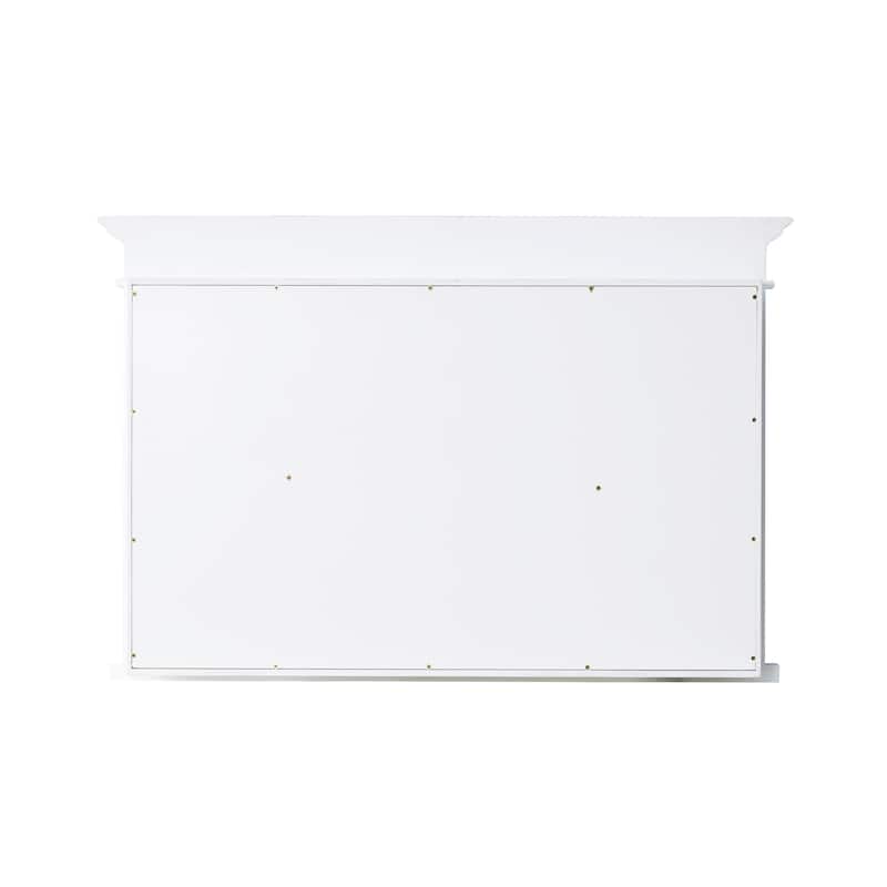 32''H Recessed Mount Solid Wood Framed Medicine Cabinet With Mirror And Shelves