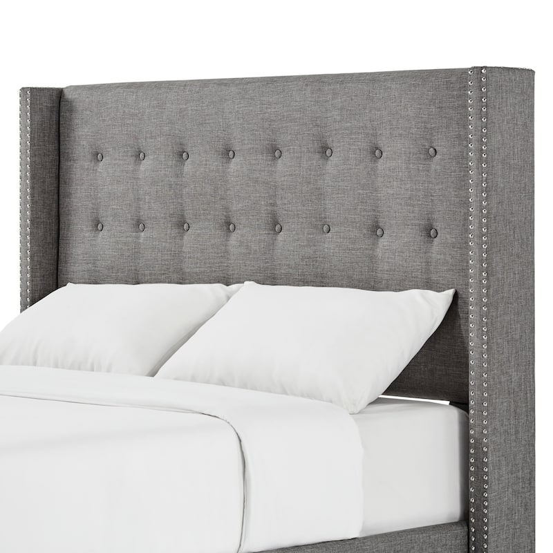 Melina Linen Tufted Wingback Headboard by iNSPIRE Q Bold