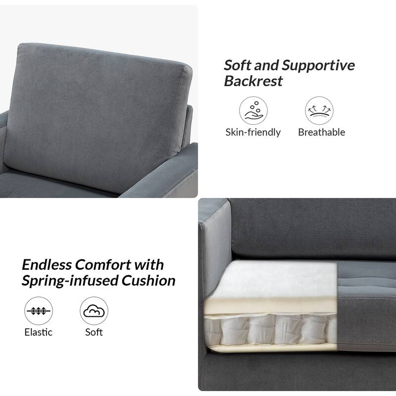 Trendy Elastus Comfy Club Chair with Chic Metal Legs for Stylish Decor