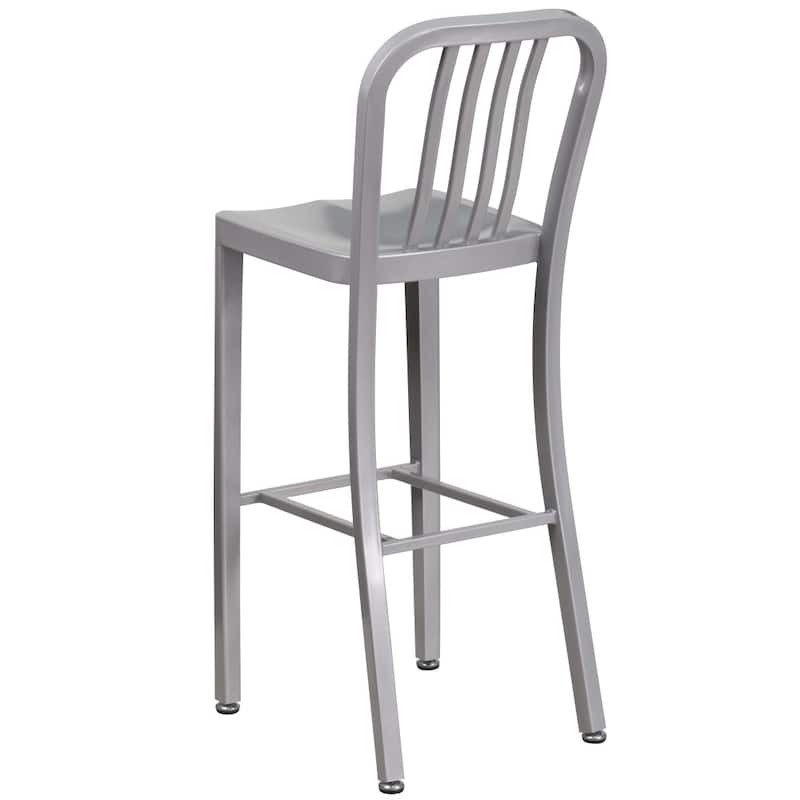 Indoor/Outdoor Commercial Grade Metal Modern Barstools (Set of 2)
